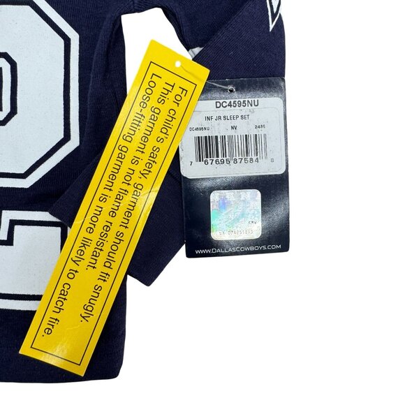 Dallas Cowboys Authentic Toddler Boy Football Sleepwear 2pc Set, Size 24 M NWT - Picture 4 of 12